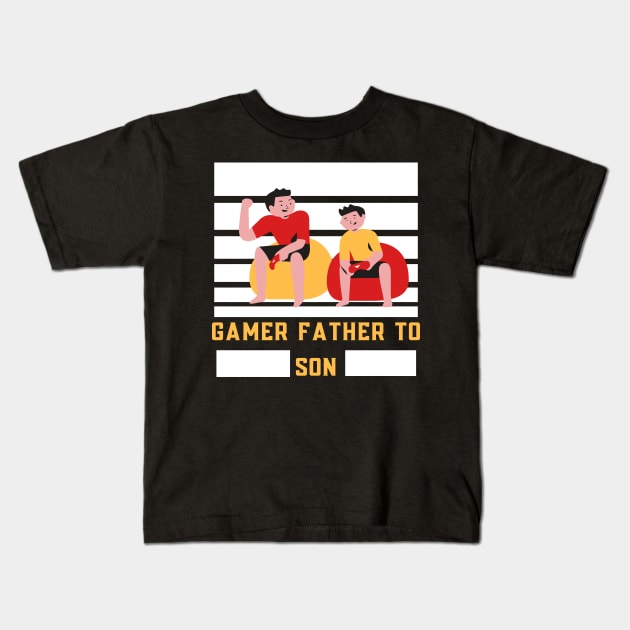 Gamer Father Kids T-Shirt by Minisim